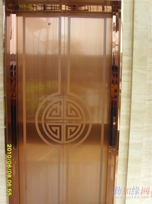 陕西会馆不锈钢电梯门|酒店高档电梯门加工|广东精品门套加工