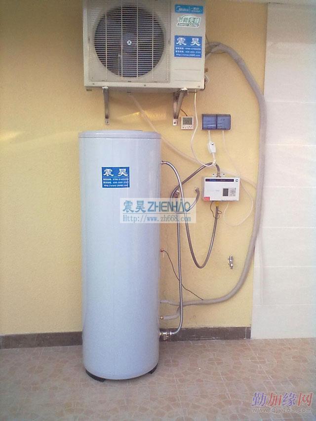 松山湖别墅中央热水系统|美的空气能热水器|松山湖热水工程安装