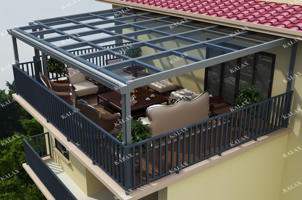 克莱士河南郑州玻璃智能别墅阳光房 室内外屋顶结构肯德基门窗