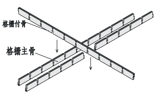商场铝格栅吊顶 铝格栅安装施工