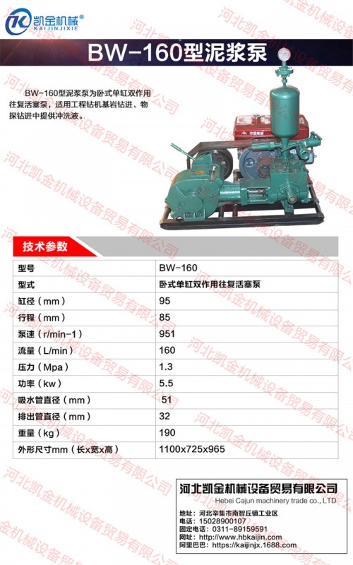 bw160型大流量泥浆泵价格是多少