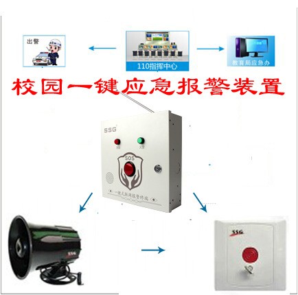 快速出警学校一键式报警设备 厂家价图片 报警器一键式报警器图片