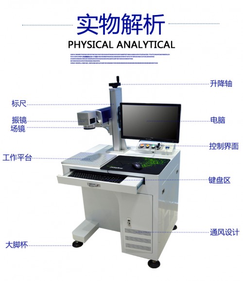 壹号光纤激光打标机uv紫外激光打标机手机壳钥匙牌雕刻机铭牌刻图片