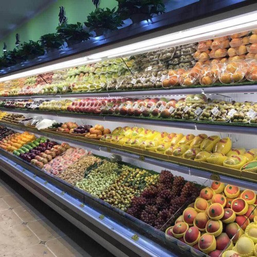 河南定制經濟分體立風柜風幕柜風冷式保鮮柜水果蔬菜立式展示