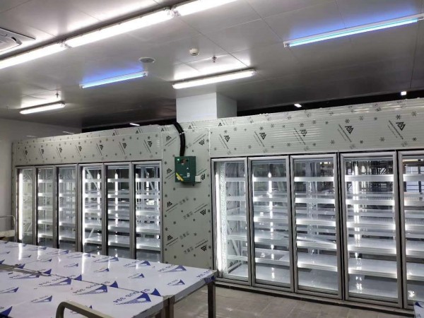河南仟曦定制安裝設計后補式玻璃門冷庫 商用大容量飲品冷藏